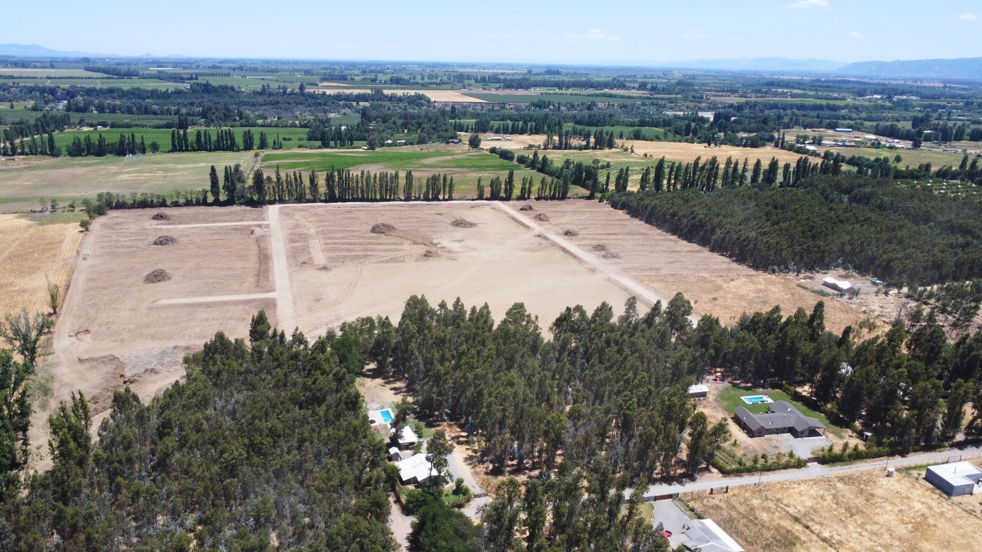 Vista aérea de las parcelas de San Luis de Molina